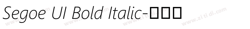 Segoe UI Bold Italic字体转换